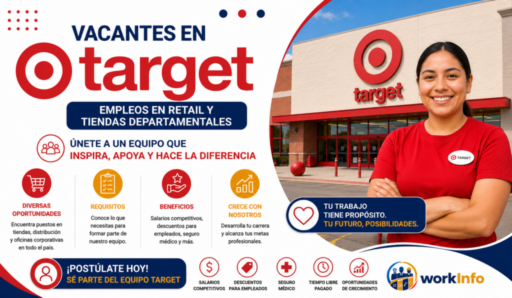 Vacantes en Target: Empleos en Retail y Tiendas Departamentales
